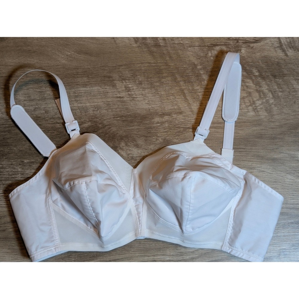 Vintage Sears White Wireless Bullet Bra Size 38B Style 54644 Lingerie